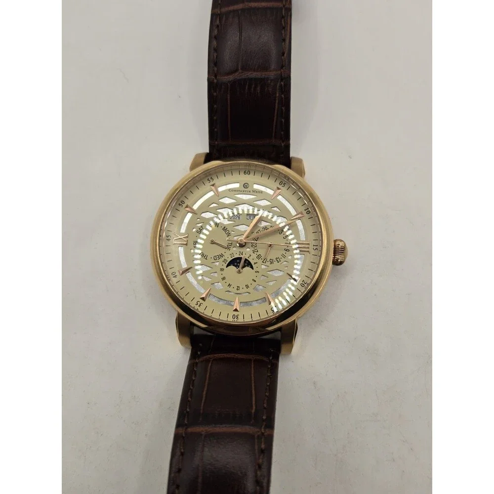 Constantin Weisz Rose Gold Tone Men's Multi-complication Automatic Watch. 46mm.